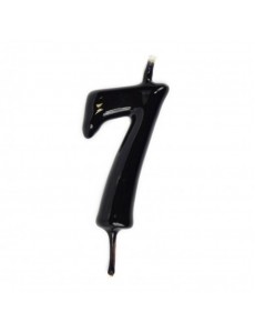 Vela Número 7 Preto